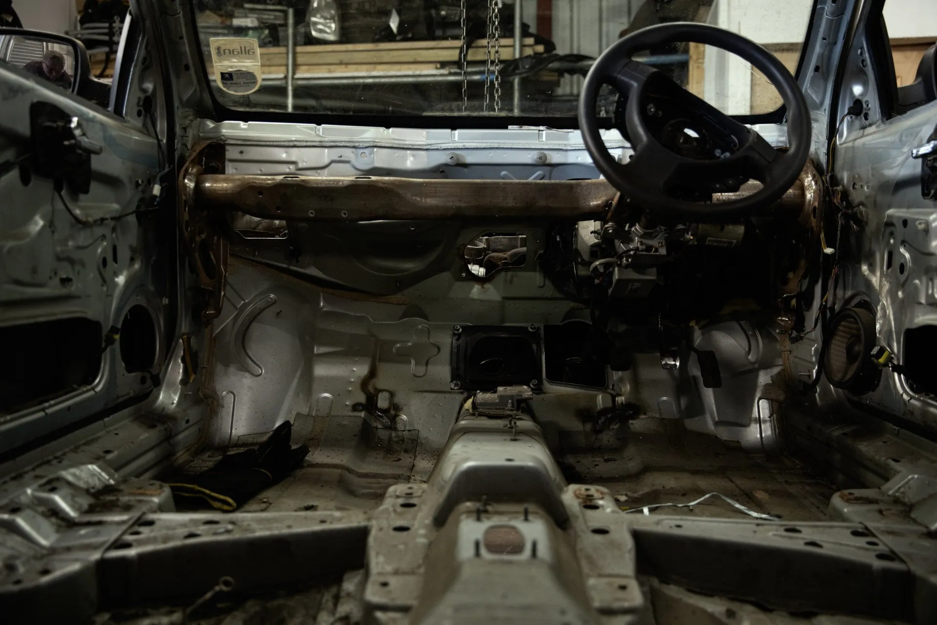 Bare interior during full restoration